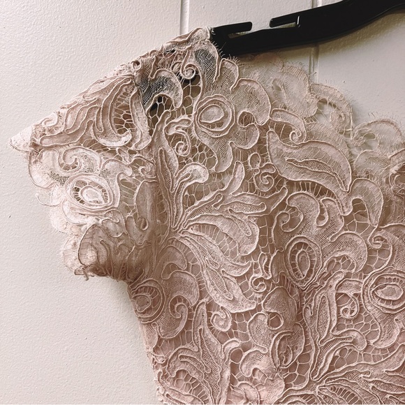 Vintage 1950s Boho Romantic Feminine Dorine Leibert NY Blush Pink Lace Top Small - Picture 2 of 8